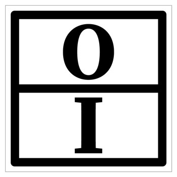 Знак отходов 1 класса опасности, I (светоотражающая пленка, 300х300 мм)