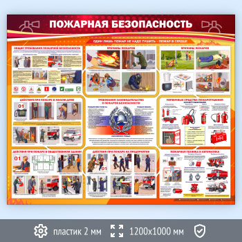 Стенд «Пожарная безопасность» (PB-02-GOLD)
